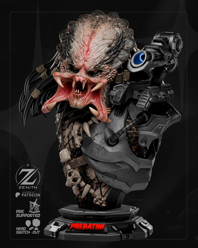 Predator printed bust - 3d,