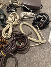 Assorted GPO Telephones Handset & Line Cords - PVC & Woven - Job Lot 