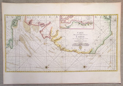 Antique sea chart london - sea,