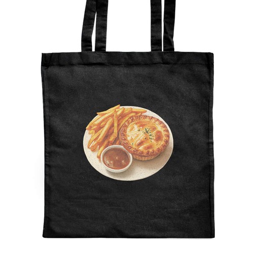 British meat pie with - with, chips