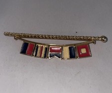 Vintage Gold Tone Nautical Bar