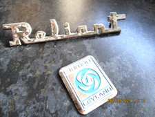 RELIANT & BRITISH LEYLAND VINTAGE / CLASSIC CAR CHROME ORIGINAL BADGES AS SEEN K