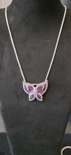 Silver 925 necklace with - silver,