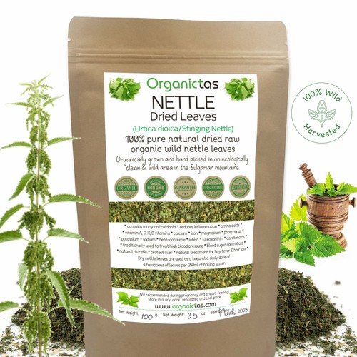 Organic stinging nettle leaves - stinging,