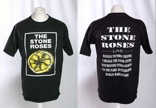 The Stone Roses Lemon T-Shirt Live Tour UK Ireland Black Brit Pop Men's XL