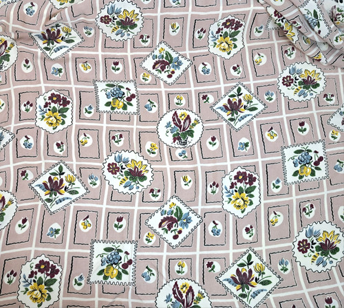 Vintage original 1950s floral - 1950s,