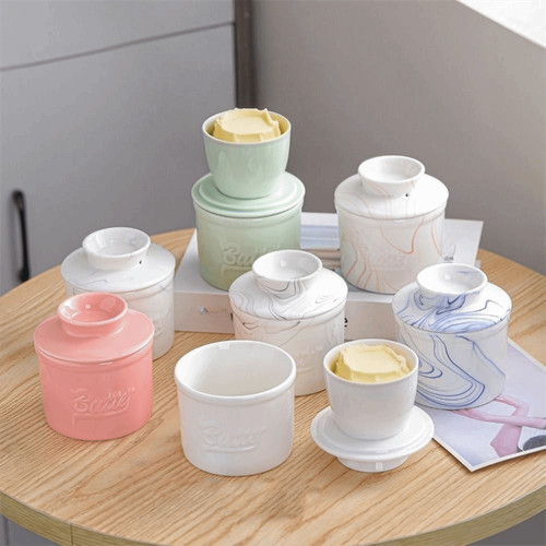 Ceramic butter crock lid - crock,