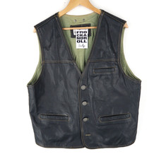 Brown Leather Vintage Vest