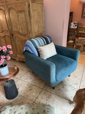 Teal Blue Velvet Suede