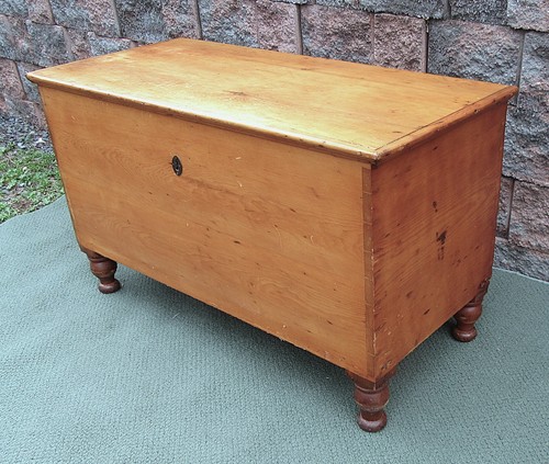 Antique yellow pine dovetailed - antique,
