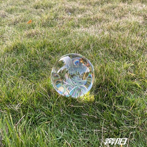 Clear crystal ball colorful - crystal,