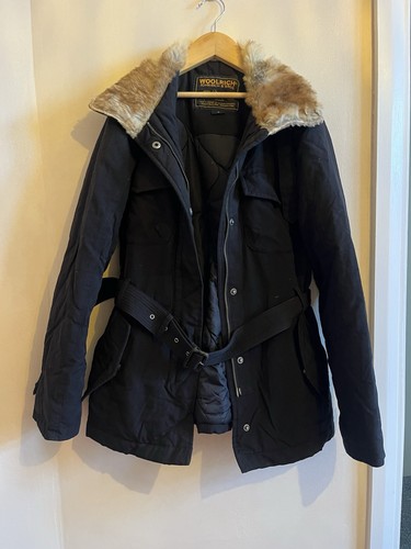 Woolrich coat with rabbit fur - woolrich,