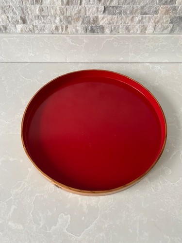 Japanese round wooden serving