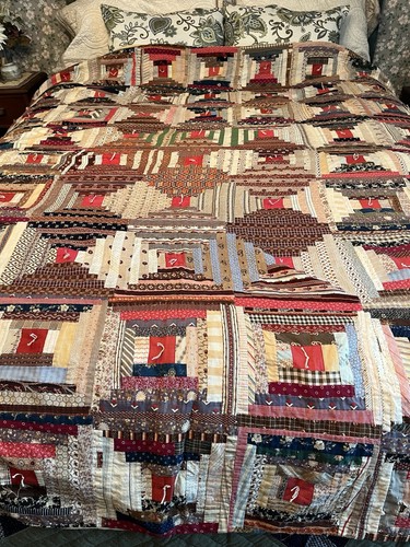 Antique handmade quilt log - handmade,