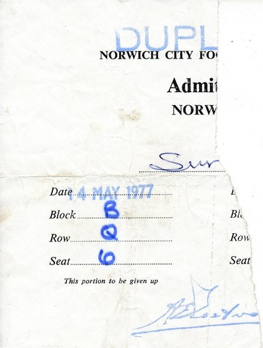 Ticket norwich city - norwich, v