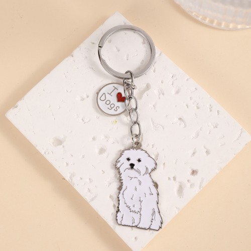 Maltese bichon fris keychain - ,