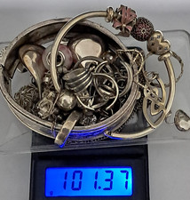 Sterling Silver Joblot of Scrap./Craft/ Melt/ Damaged/ Broken/ 101 Gram