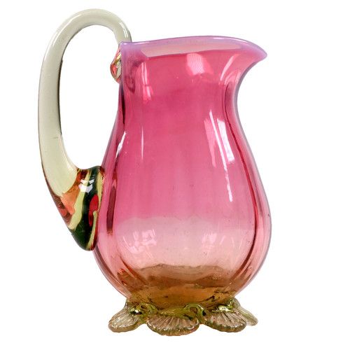 Victorian cranberry glass jug - glass,