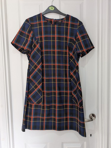 Red blue tartan - red,