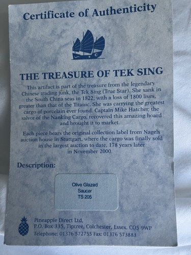 Tek sing chinese shipwreck - chinese,
