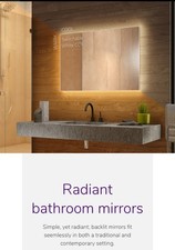 Bathroom Mirror Illuminated LED  with Sensor, Shaver Socket & heat Pad,Brand new