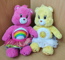 Pink Rainbow & Yellow Sunshine Care Bears Build A Bear Workshop Teddy Plush