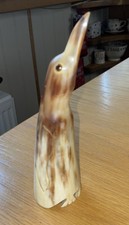 VINTAGE HANDCRAFTED HORN PENGUIN SCULPTURE/ORNAMENT