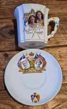 King George VI Coronation 1937 Mug & Saucer - Royal Stafford Royal Memorabilia