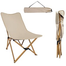 Folding Camping Chair, Portable Butterfly Canvas Metal Chair for Adults - 150Kg