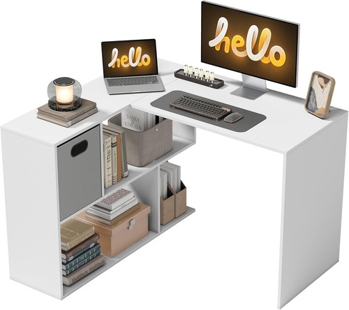 Shaped computer desk 110 - shaped,