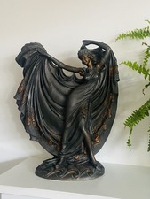 Art Nouveau Bronze Effect Dancing Lady Silhouette  Art Deco Sculpture