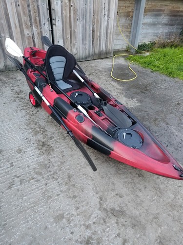 Sit top kayak - kayak, red/black