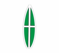 Devon Surfboard Sticker 40mm x