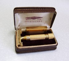 Vintage 1946-47 Gillette ARISTOCRAT TTO DE Safety Razor Set in Case