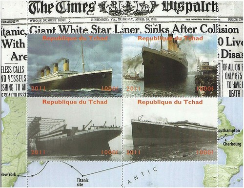 Titanic 2011 mnh stamp - titanic,