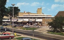 VINTAGE POSTCARD Shopping