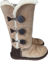 Ugg Australia Button Sheepskin Boots Size UK 4.5 Brown