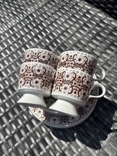 KAJ FRANCK/RAIJA UOSIKKINEN -ARABIA Finland 4 Coffee Cups, Saucers & Side Plates