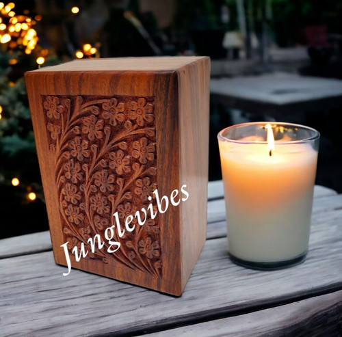 Hand carved memorial cremation - carved,