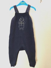 mothercare baby boy dungarees navy Paddington bear button up age 3-6 months