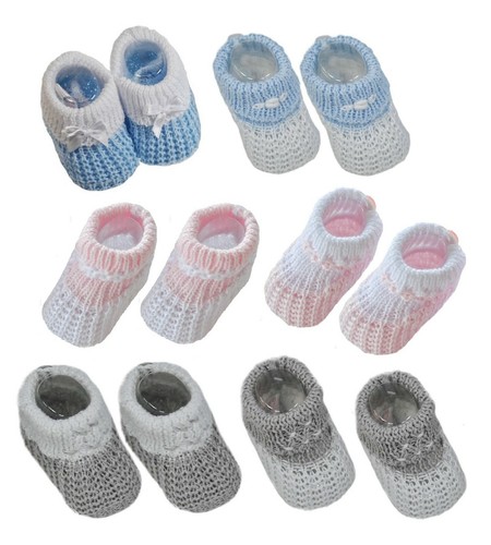 Knitted cotton baby booties - baby,
