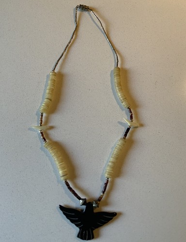 Zuni carved eagle black - zuni,