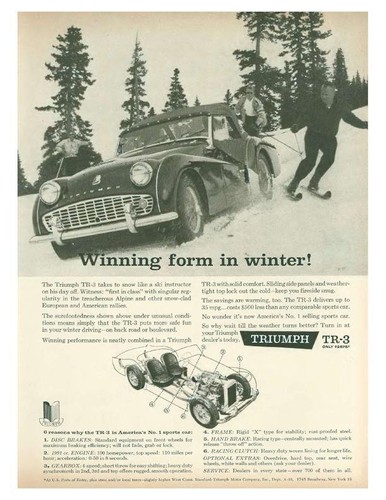 1960 triumph print ad in - triumph,