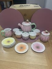 Bombay CO Porcelain Teapot Cup Saucer Sugar Bowl Creamer 5 Cups Bee 1994