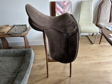 Suede Nick Dolman Working Hunter Show Saddle With Surge Panel And Memory Foam 