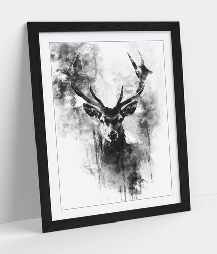 Cool black white - cool, stag