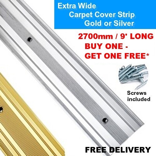 Extra wide carpet cover strip