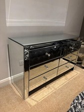 Glass Mirror Chest of Drawers