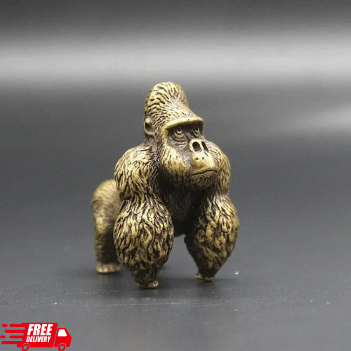 Vintage brass gorilla - brass,