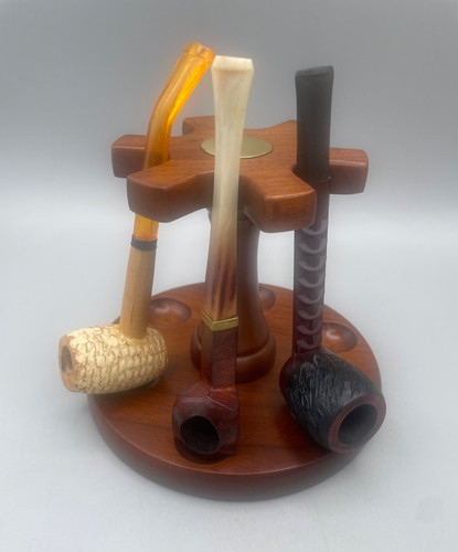 Vintage wooden pipe stand - wooden,
